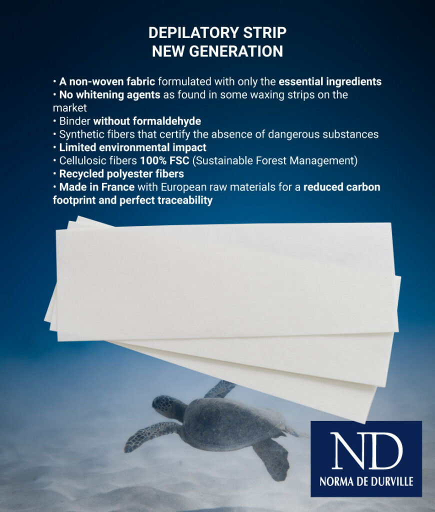 More environmentally friendly nonwoven strips for waxing